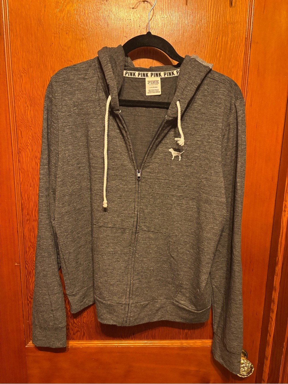 PINK Victoria's Secret Gray Zip-Up Hoodie